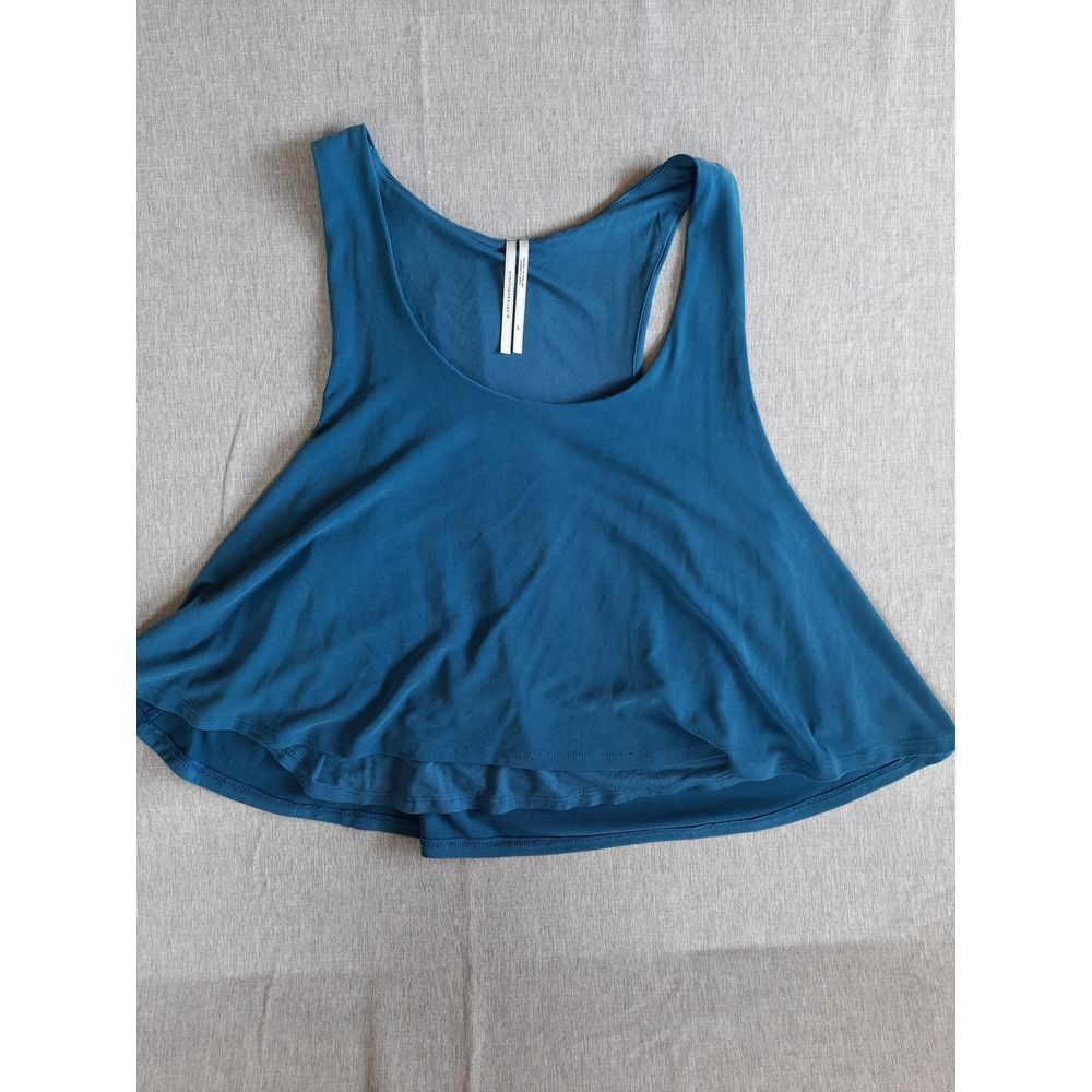 Anthropologie Women Small Petite Flare Sleeveless Back Slit Modal‎ Top Blouse